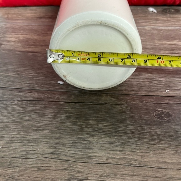 Vintage Apple Milk Bottle – Painted Glass with Blue Rim – Country Kitchen Decor - Picture 5 of 7